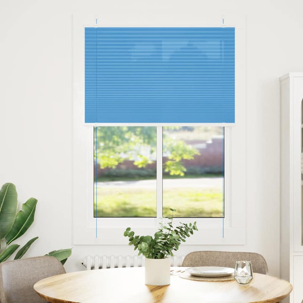 Plissee Blau 100x100 cm Stoffbreite 99,4 cm Polyester