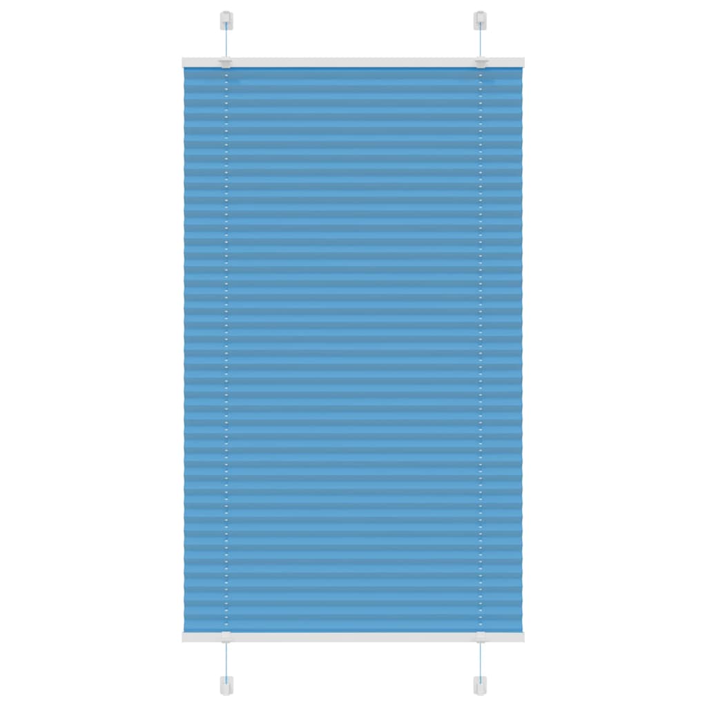 Plissee Blau 75x150 cm Stoffbreite 74,4 cm Polyester