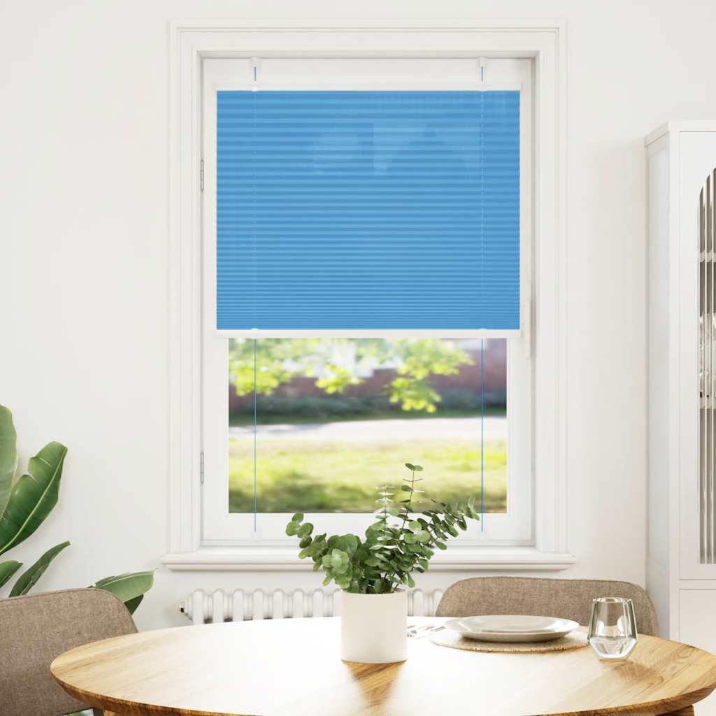 Plissee Blau 75x150 cm Stoffbreite 74,4 cm Polyester