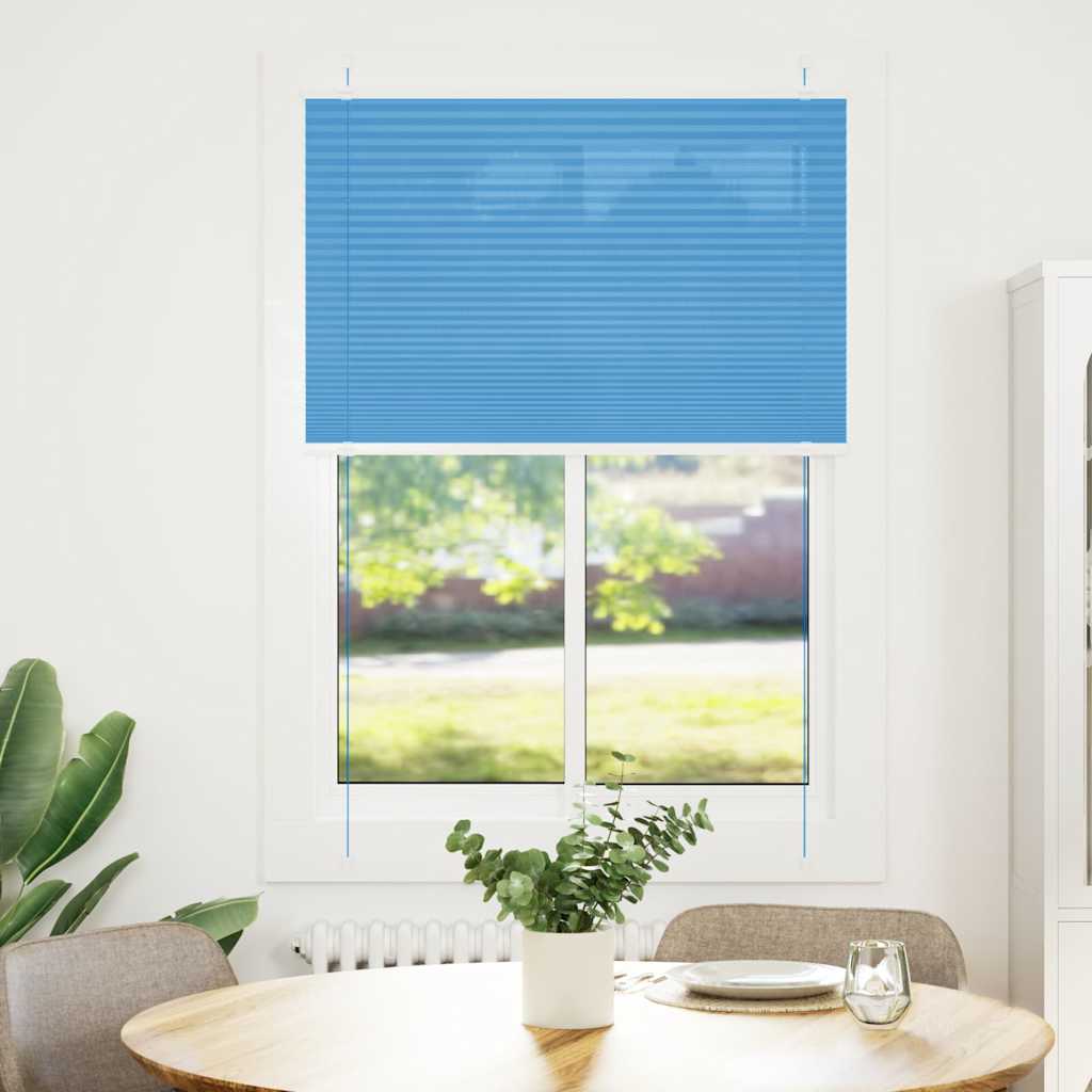 Plissee Blau 100x150 cm Stoffbreite 99,4 cm Polyester