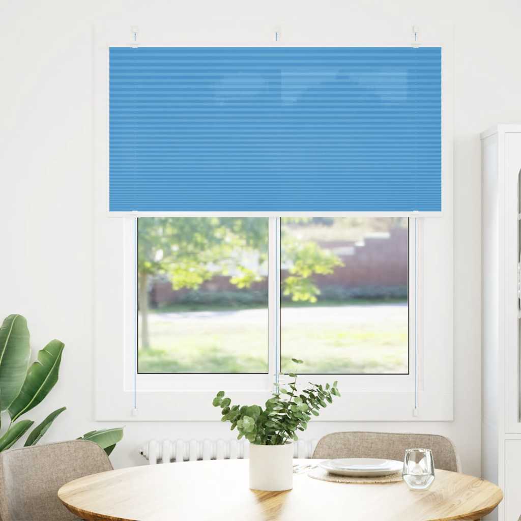 Plissee Blau 115x150 cm Stoffbreite 114,4 cm Polyester