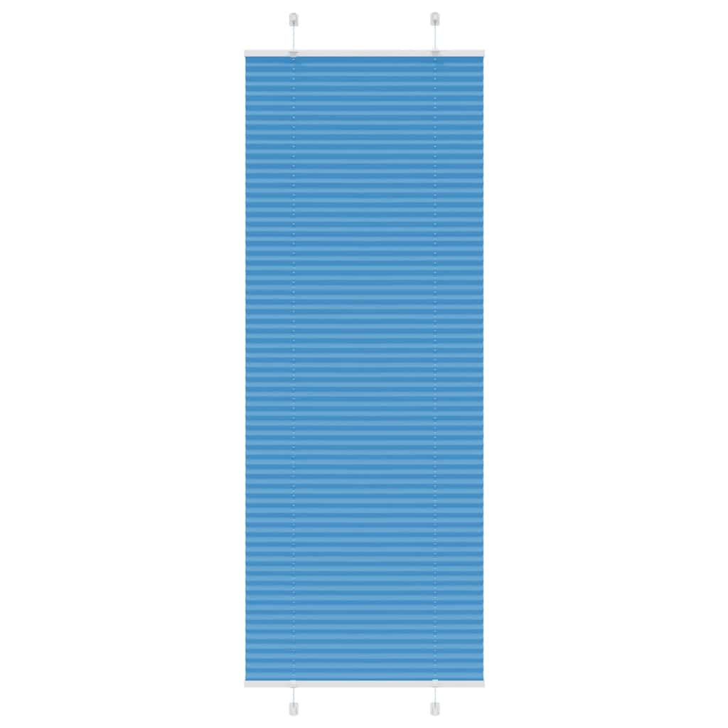 Plissee Blau 80x200 cm Stoffbreite 79,4 cm Polyester