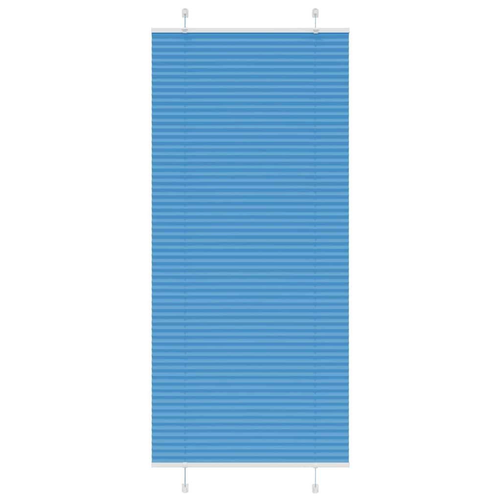 Plissee Blau 90x200 cm Stoffbreite 89,4 cm Polyester