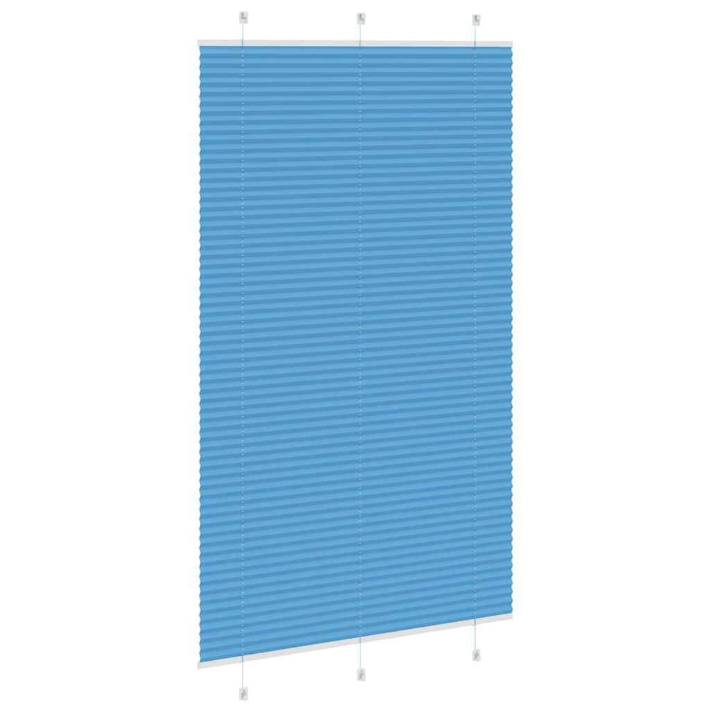 Plissee Blau 120x200 cm Stoffbreite 119,4 cm Polyester