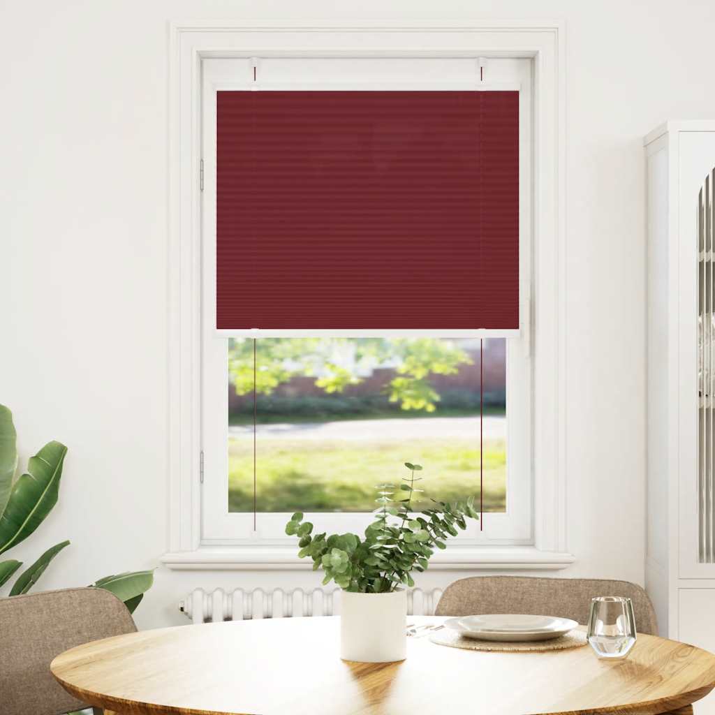 Plissee Bordeauxrot 70x100 cm Stoffbreite 69,4 cm Polyester