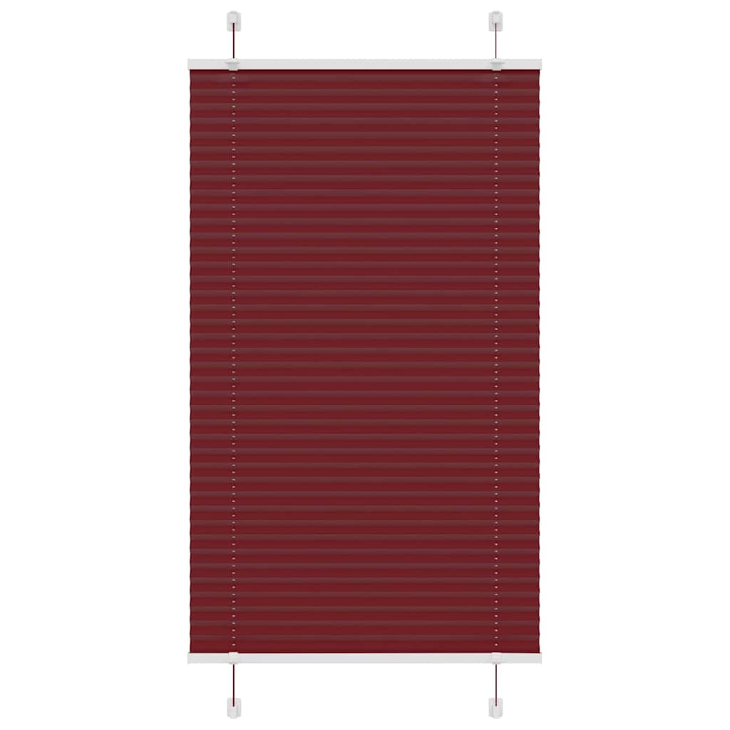 Plissee Bordeauxrot 75x100 cm Stoffbreite 74,4 cm Polyester