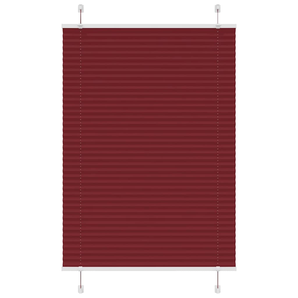 Plissee Bordeauxrot 95x100 cm Stoffbreite 94,4 cm Polyester