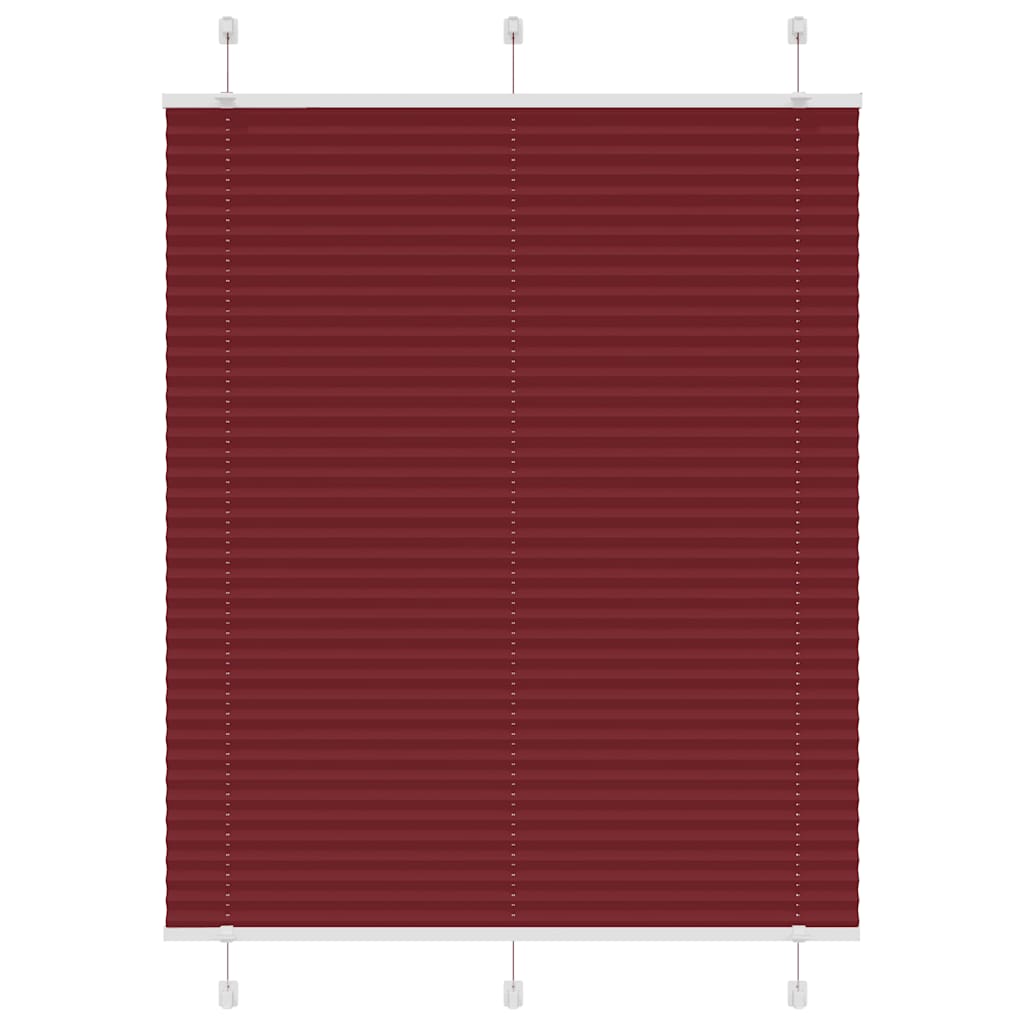 Plissee Bordeauxrot 105x100 cm Stoffbreite 104,4 cm Polyester
