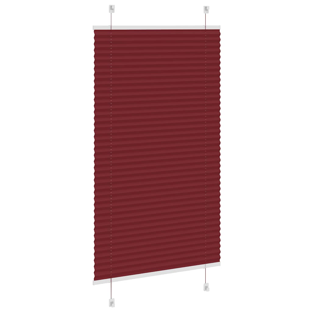 Plissee Bordeauxrot 80x150 cm Stoffbreite 79,4 cm Polyester