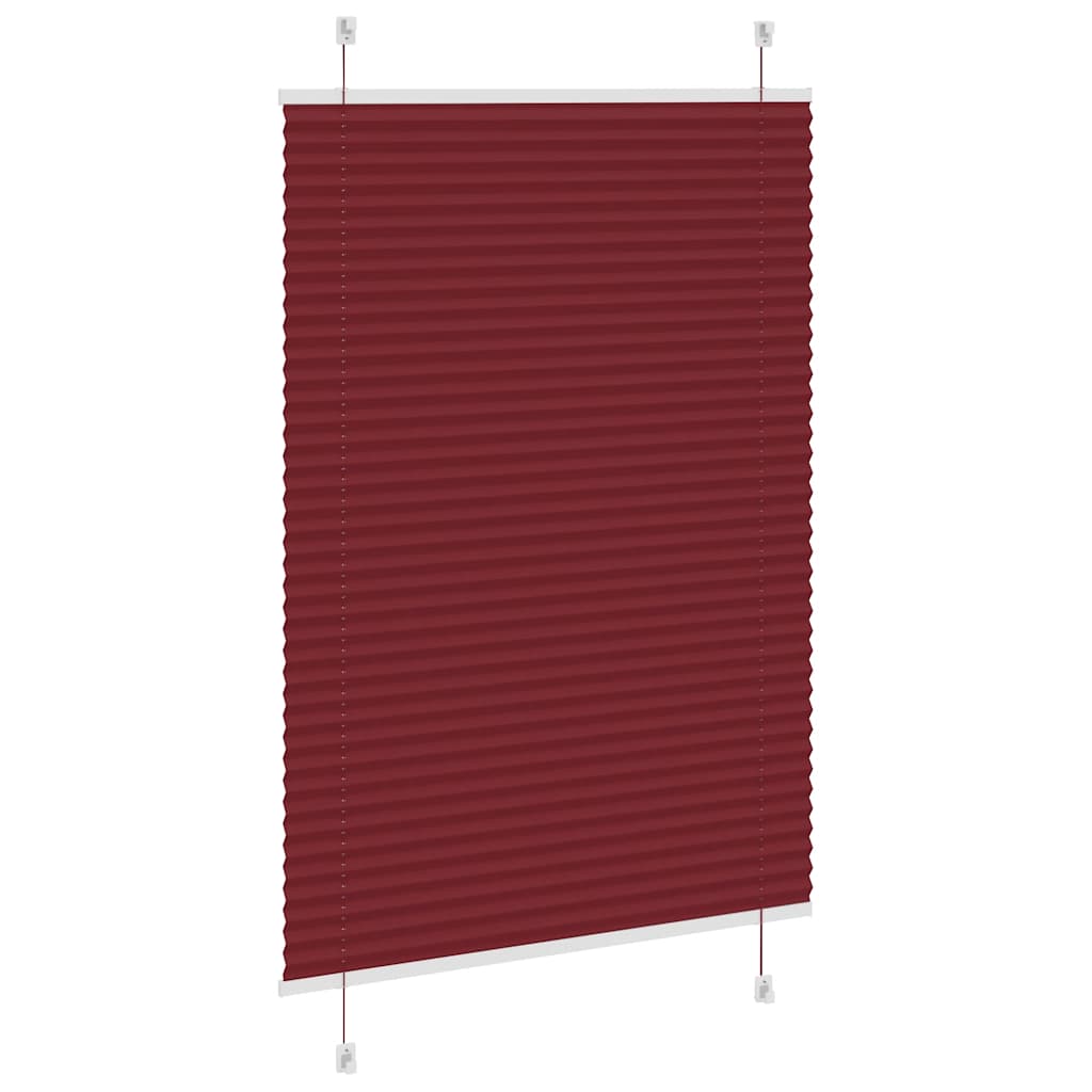 Plissee Bordeauxrot 90x150 cm Stoffbreite 89,4 cm Polyester