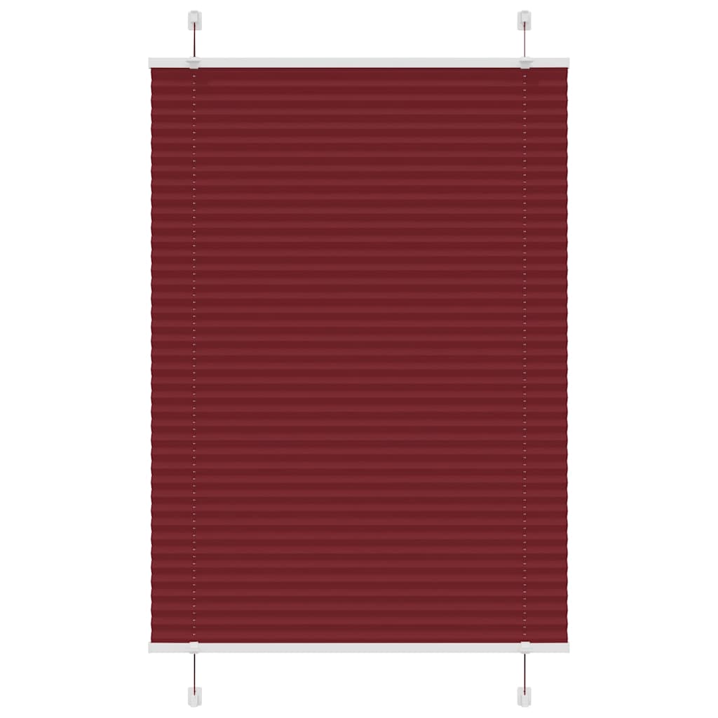 Plissee Bordeauxrot 95x150 cm Stoffbreite 94,4 cm Polyester