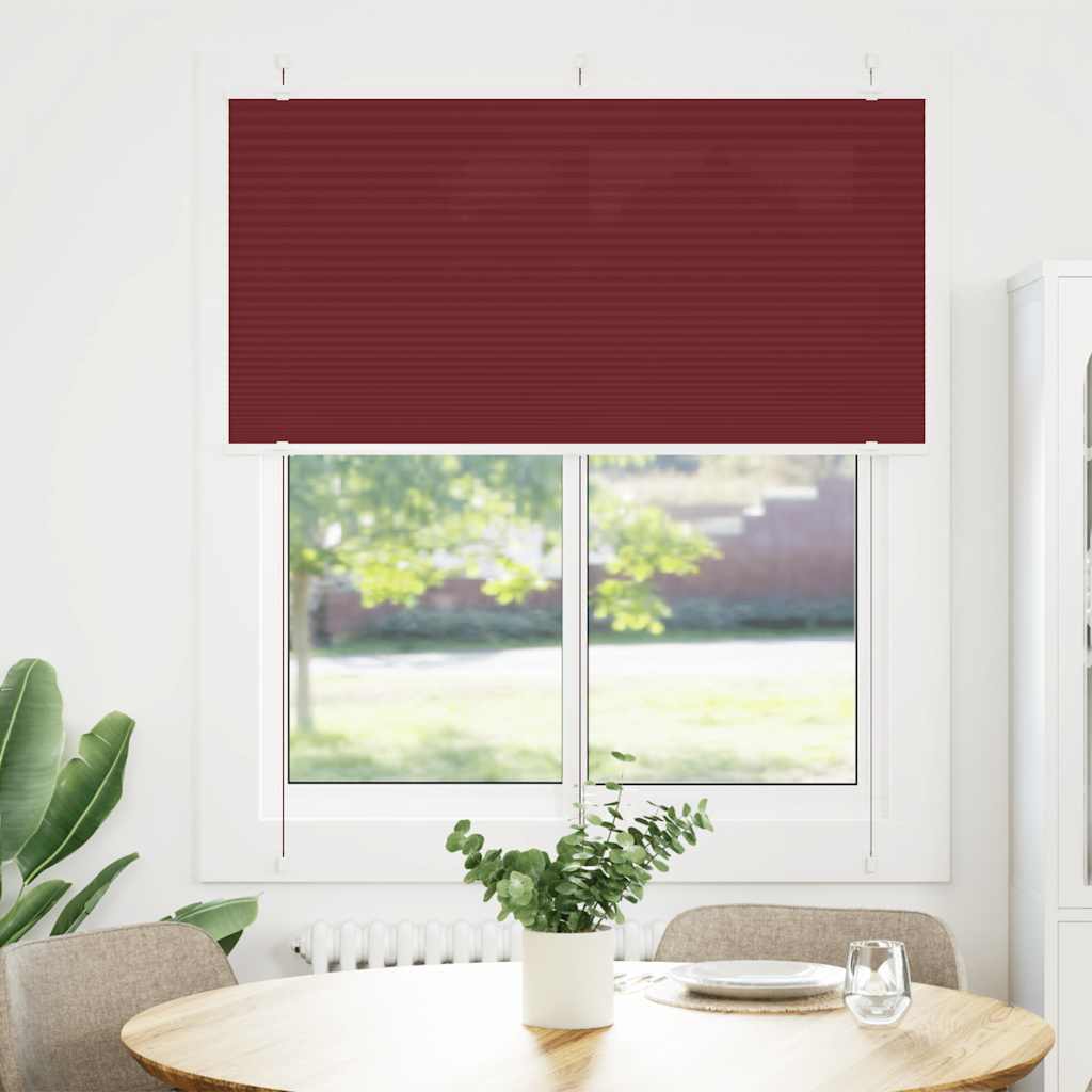 Plissee Bordeauxrot 115x150 cm Stoffbreite 114,4 cm Polyester