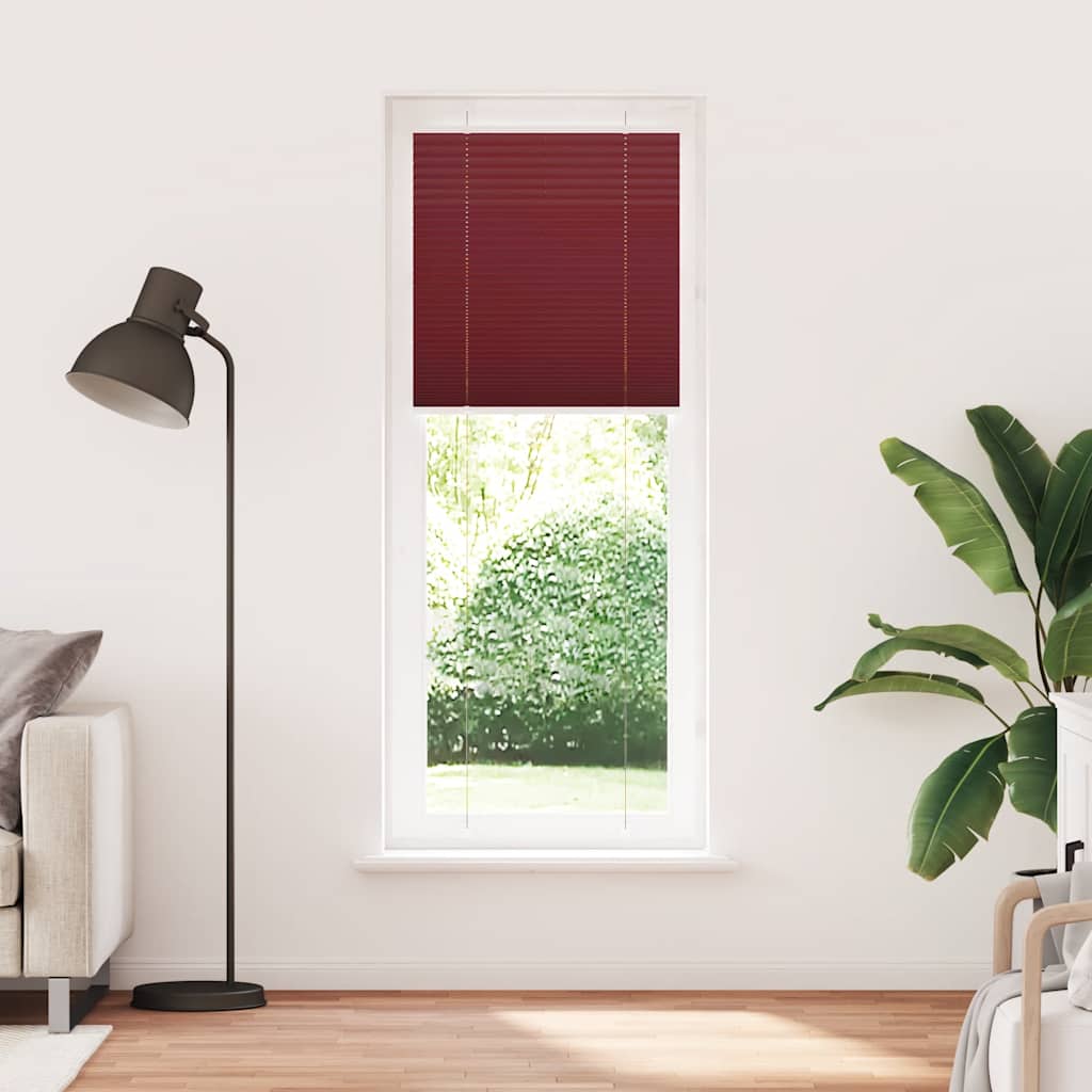 Plissee Bordeauxrot 80x200 cm Stoffbreite 79,4 cm Polyester