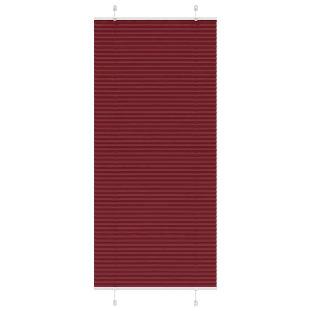 Plissee Bordeauxrot 90x200 cm Stoffbreite 89,4 cm Polyester