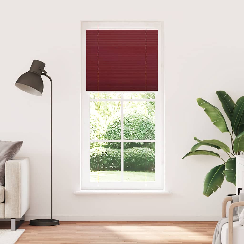 Plissee Bordeauxrot 90x200 cm Stoffbreite 89,4 cm Polyester