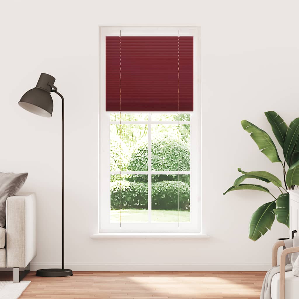 Plissee Bordeauxrot 95x200 cm Stoffbreite 94,4 cm Polyester