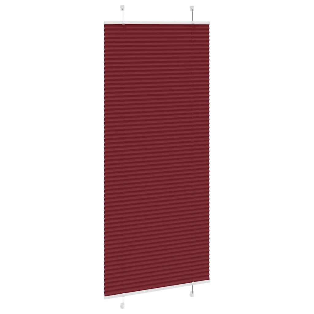 Plissee Bordeauxrot 95x200 cm Stoffbreite 94,4 cm Polyester