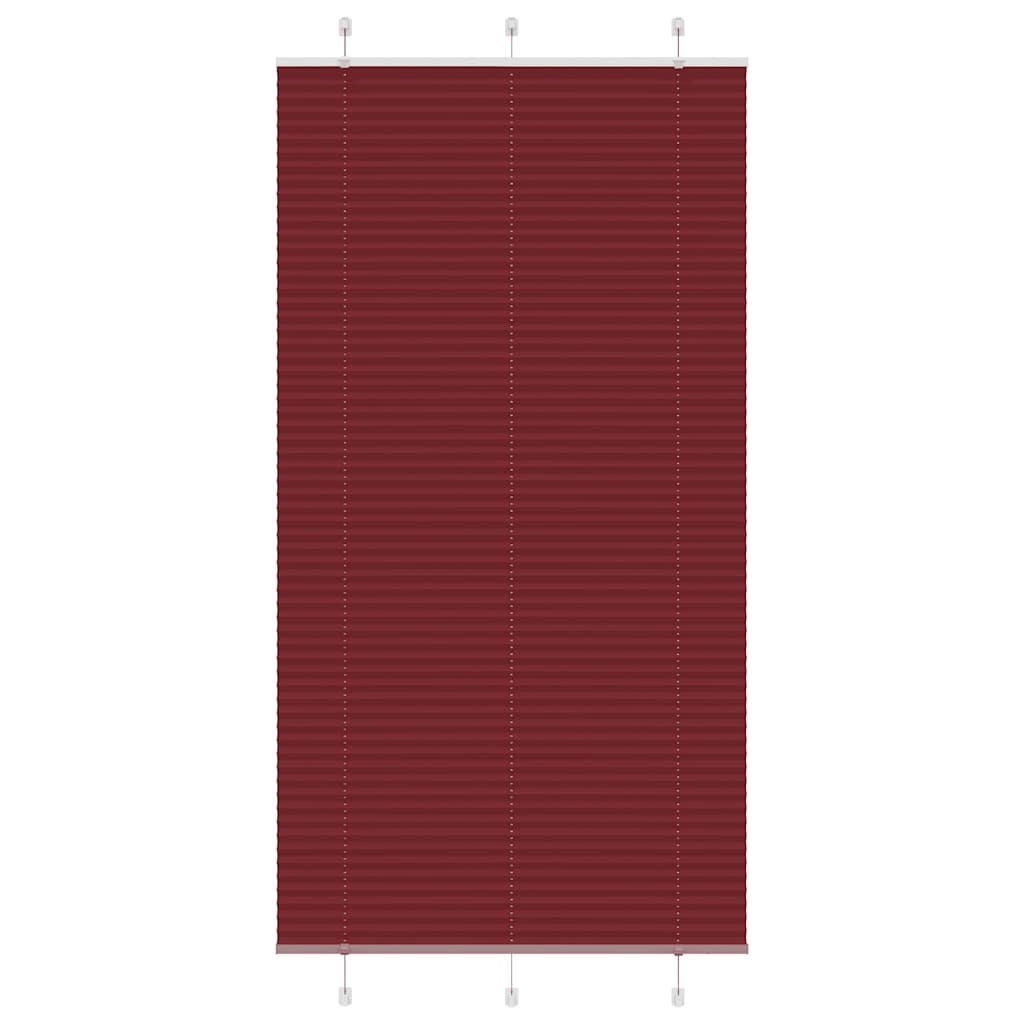 Plissee Bordeauxrot 105x200 cm Stoffbreite 104,4 cm Polyester