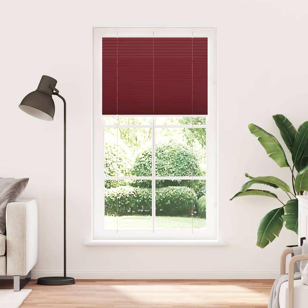 Plissee Bordeauxrot 105x200 cm Stoffbreite 104,4 cm Polyester