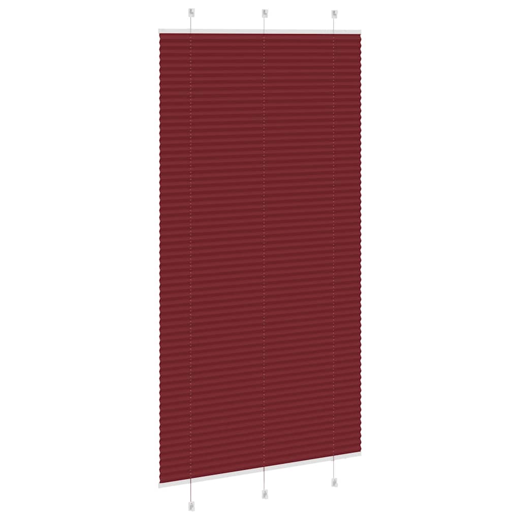 Plissee Bordeauxrot 105x200 cm Stoffbreite 104,4 cm Polyester