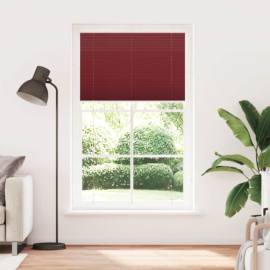 Plissee Bordeauxrot 120x200 cm Stoffbreite 119,4 cm Polyester