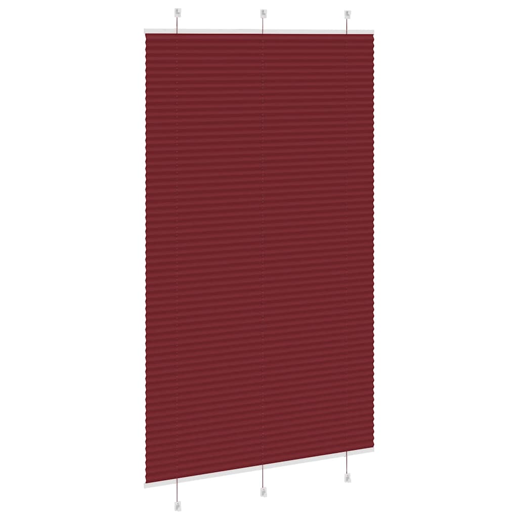 Plissee Bordeauxrot 120x200 cm Stoffbreite 119,4 cm Polyester