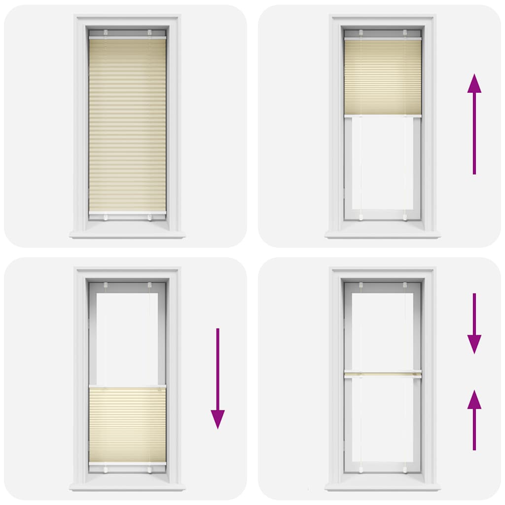 Plissee Creme 60x100 cm Stoffbreite 59,4 cm Polyester
