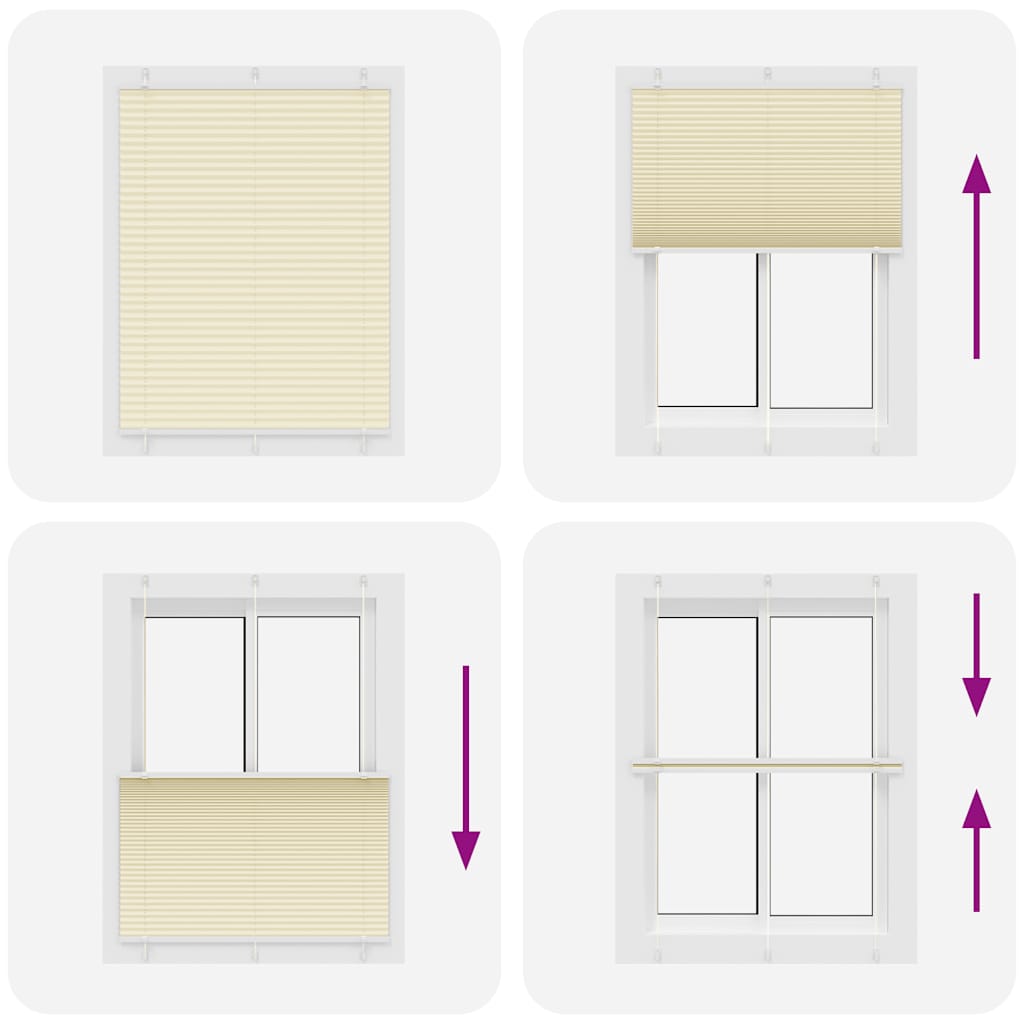 Plissee Creme 105x100 cm Stoffbreite 104,4 cm Polyester