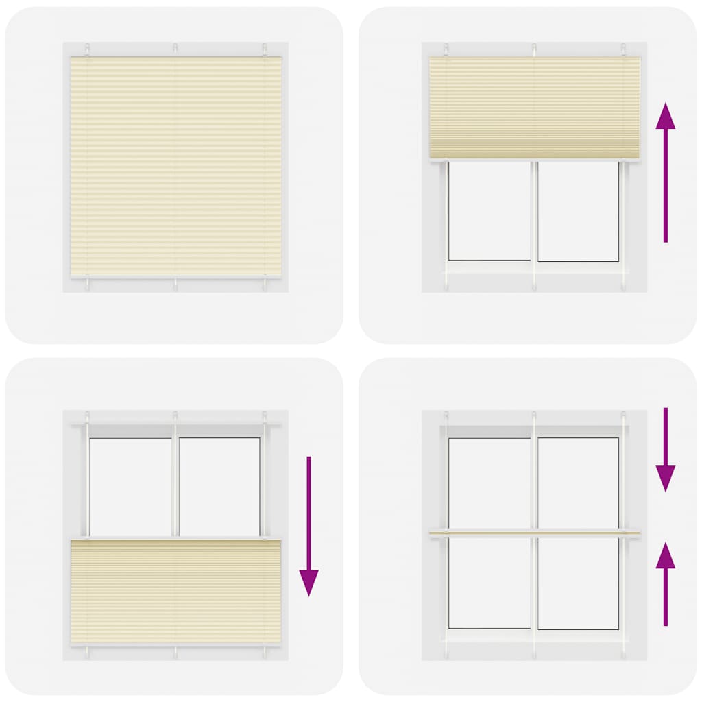 Plissee Creme 115x100 cm Stoffbreite 114,4 cm Polyester