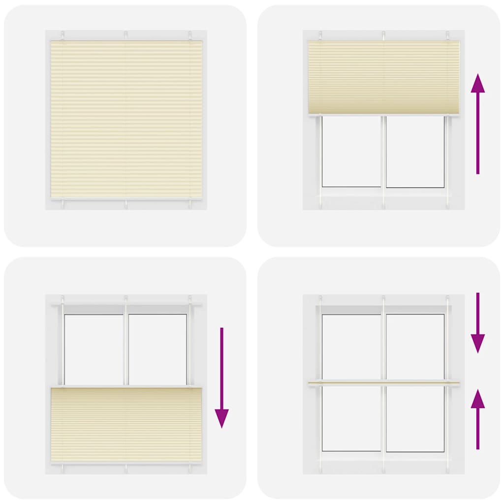 Plissee Creme 115x150 cm Stoffbreite 114,4 cm Polyester
