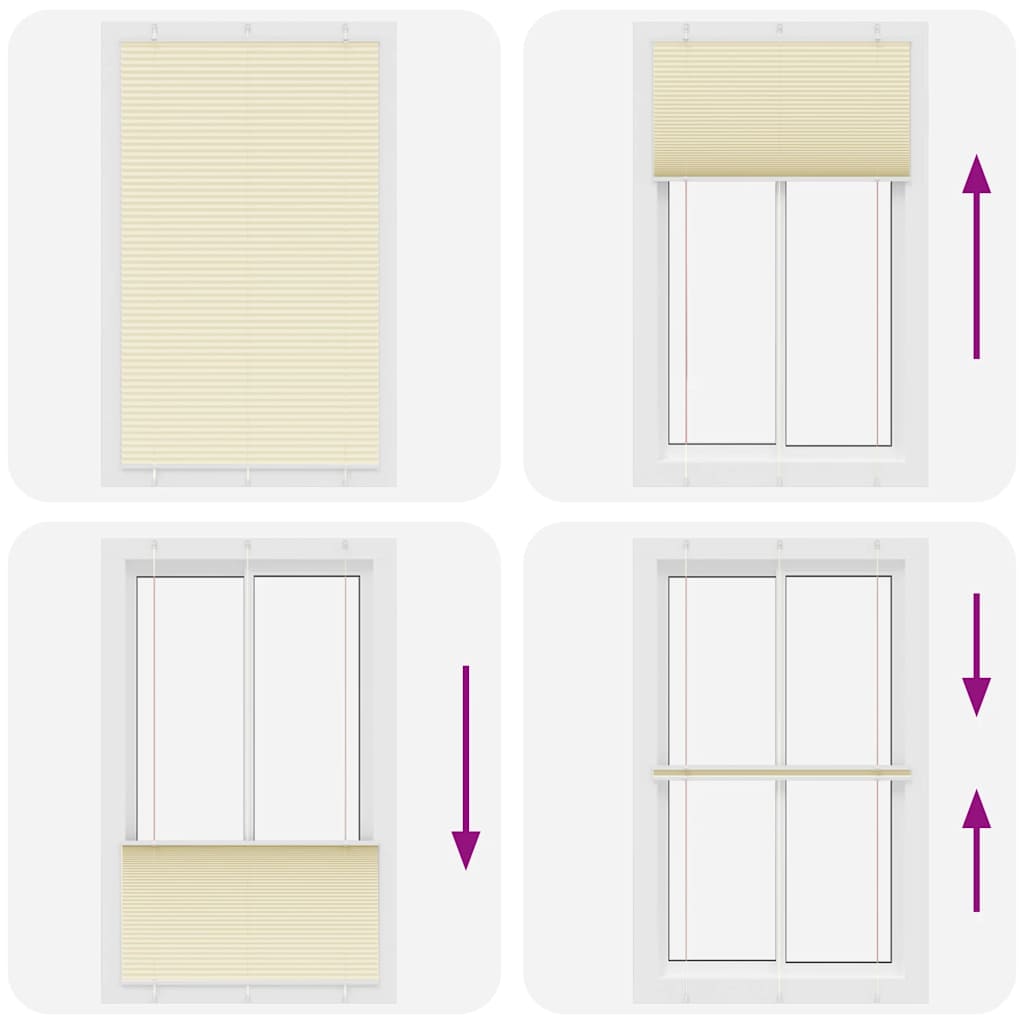 Plissee Creme 120x200 cm Stoffbreite 119,4 cm Polyester