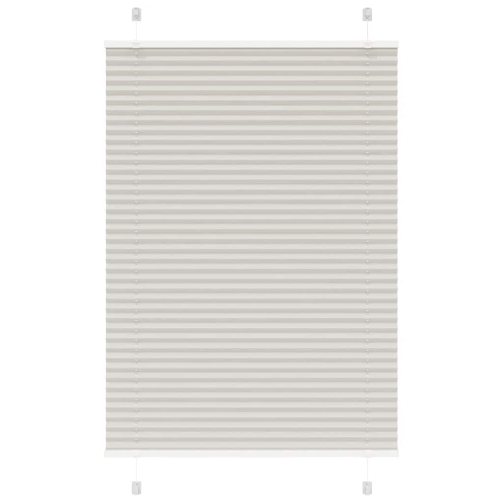 Plissee Hellgrau 85x100 cm Stoffbreite 84,4 cm Polyester