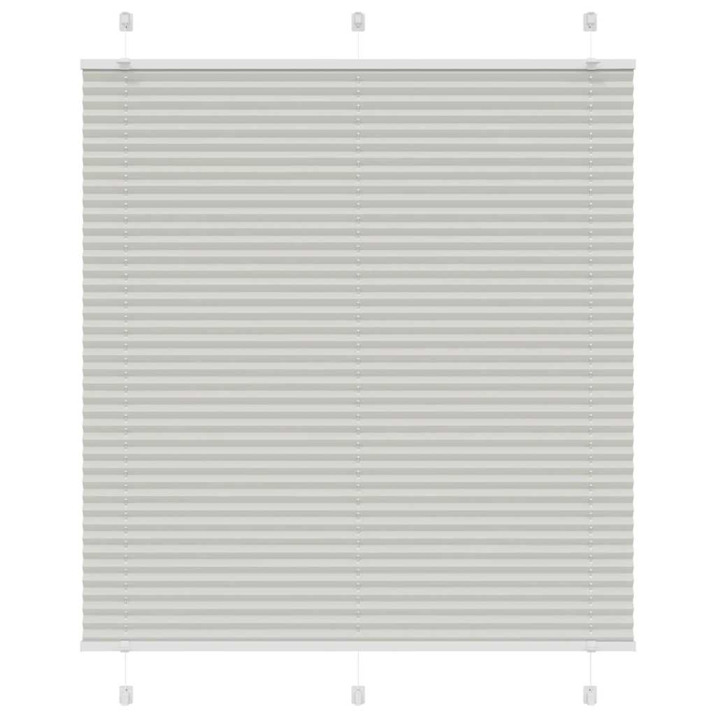 Plissee Hellgrau 115x100 cm Stoffbreite 114,4 cm Polyester