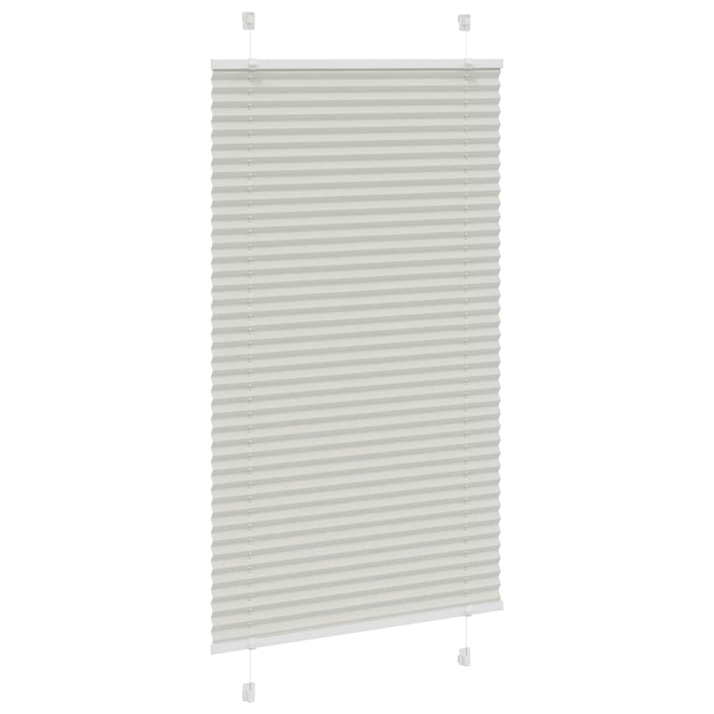 Plissee Hellgrau 75x150 cm Stoffbreite 74,4 cm Polyester