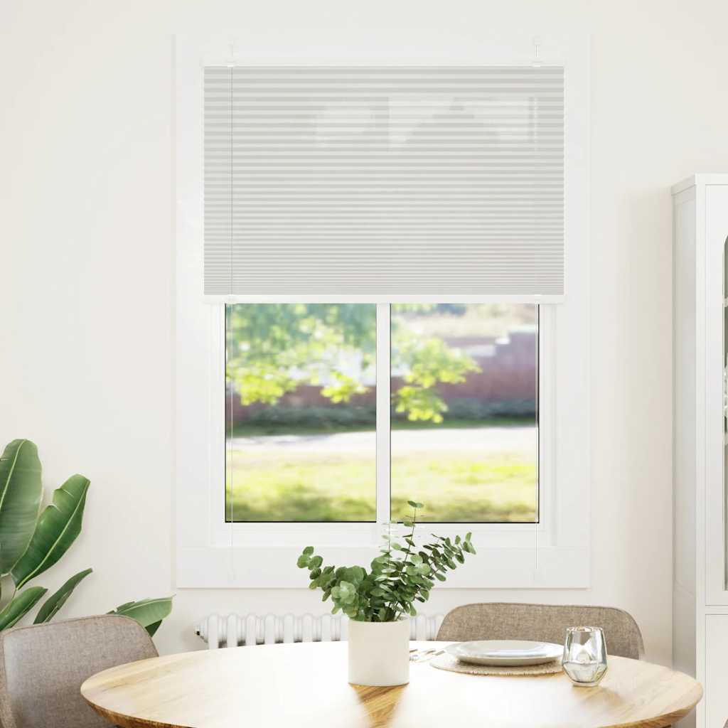 Plissee Hellgrau 95x150 cm Stoffbreite 94,4 cm Polyester