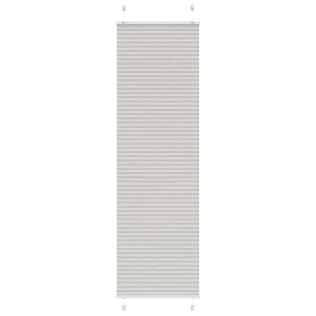 Plissee Hellgrau 55x200 cm Stoffbreite 54,4 cm Polyester