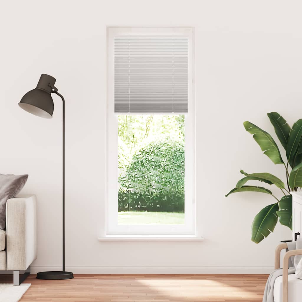 Plissee Hellgrau 75x200 cm Stoffbreite 74,4 cm Polyester