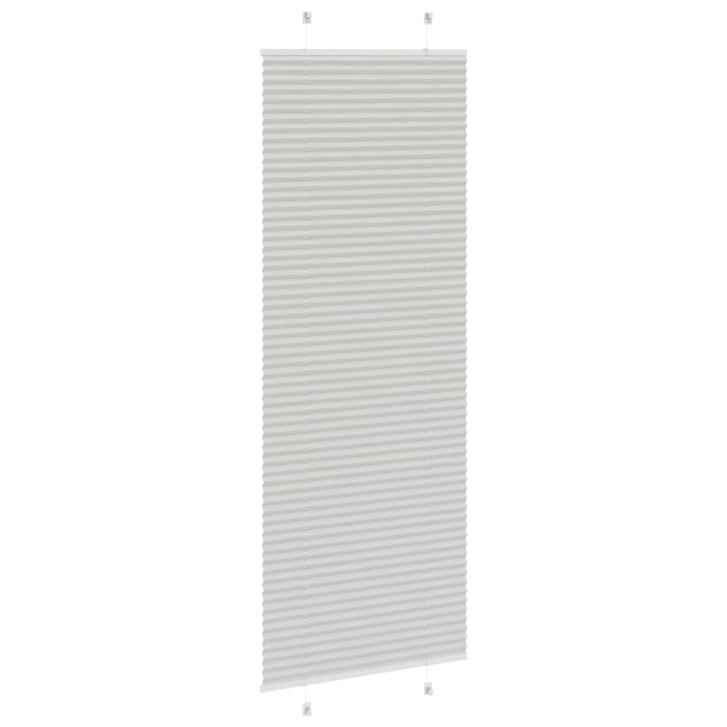 Plissee Hellgrau 75x200 cm Stoffbreite 74,4 cm Polyester