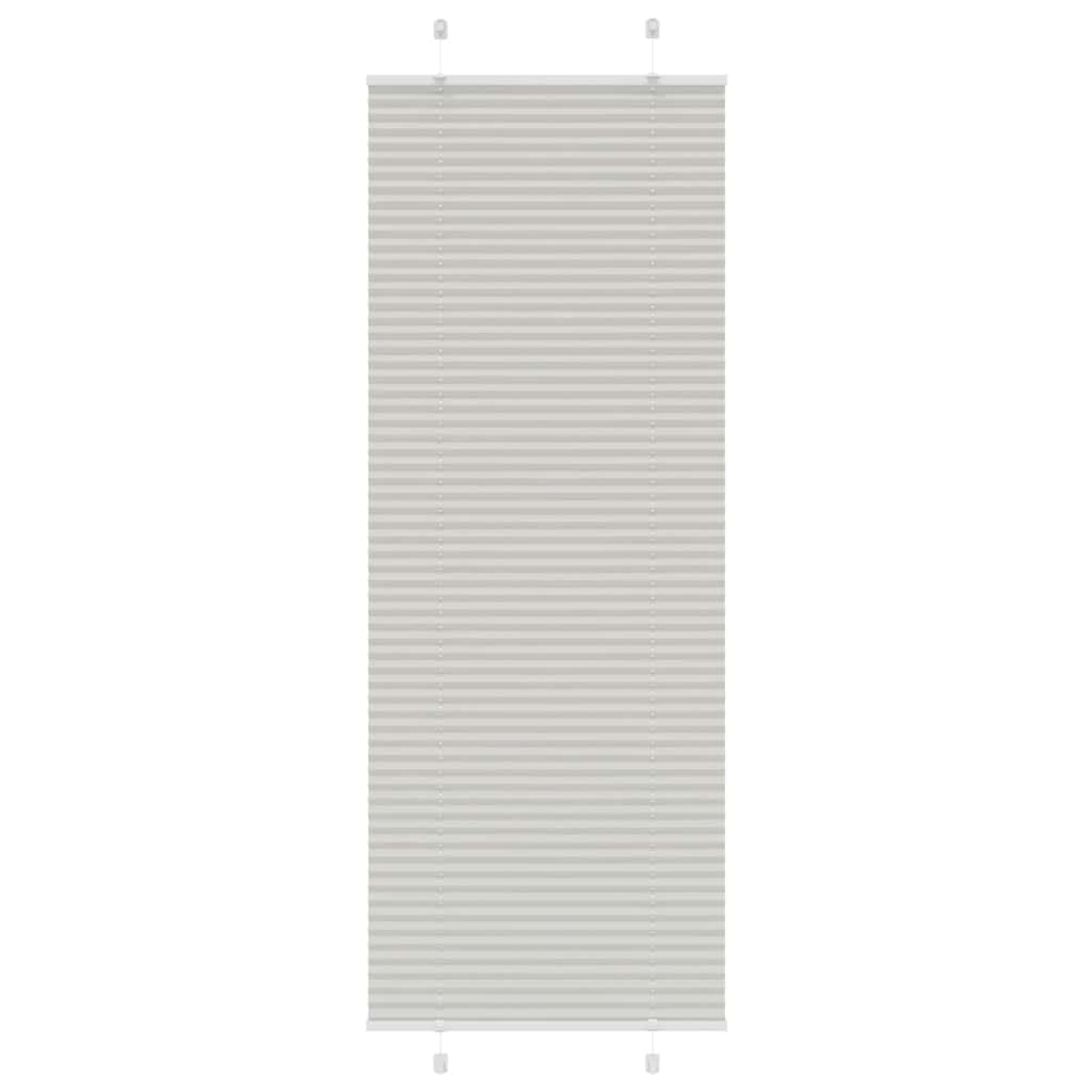 Plissee Hellgrau 80x200 cm Stoffbreite 79,4 cm Polyester