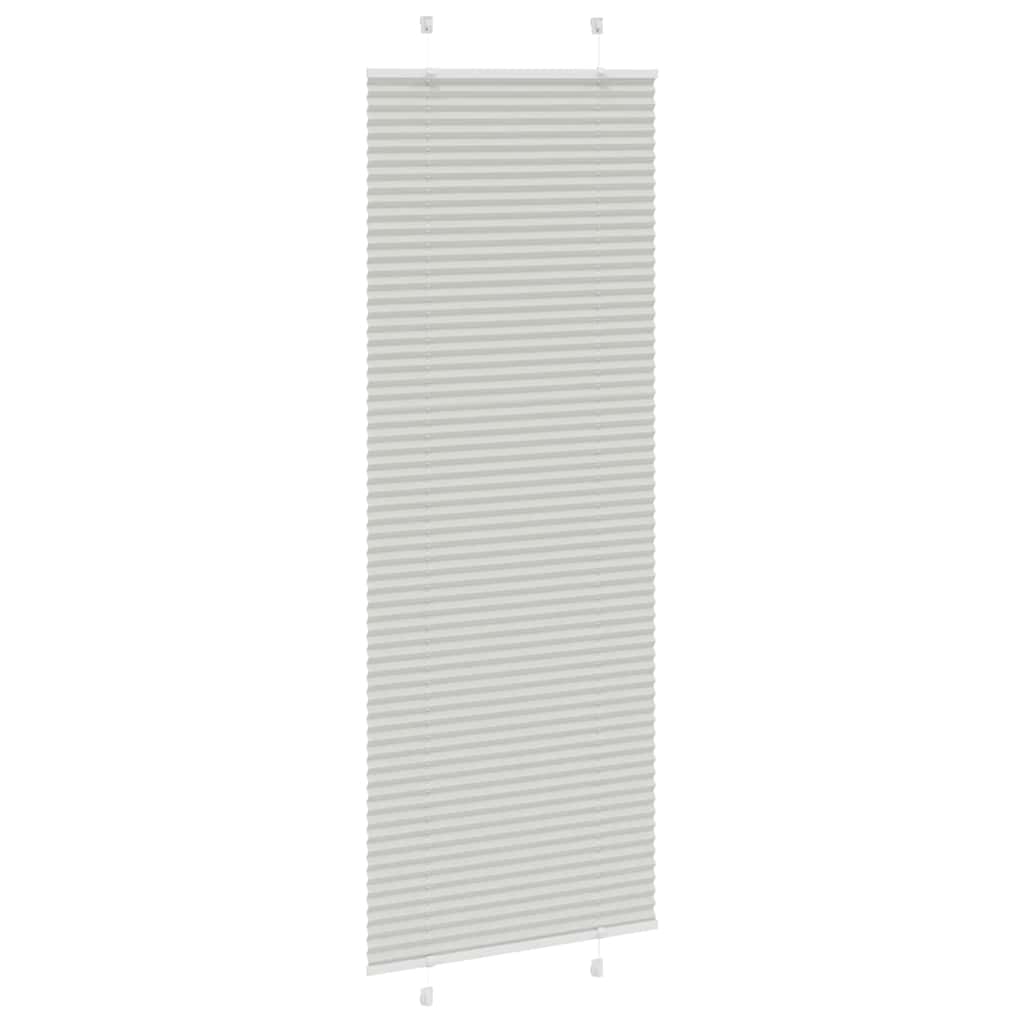 Plissee Hellgrau 80x200 cm Stoffbreite 79,4 cm Polyester
