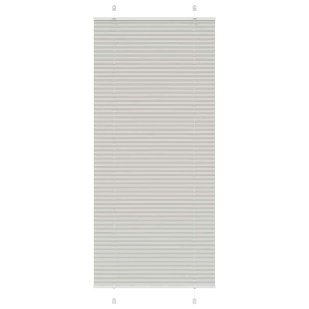 Plissee Hellgrau 85x200 cm Stoffbreite 84,4 cm Polyester