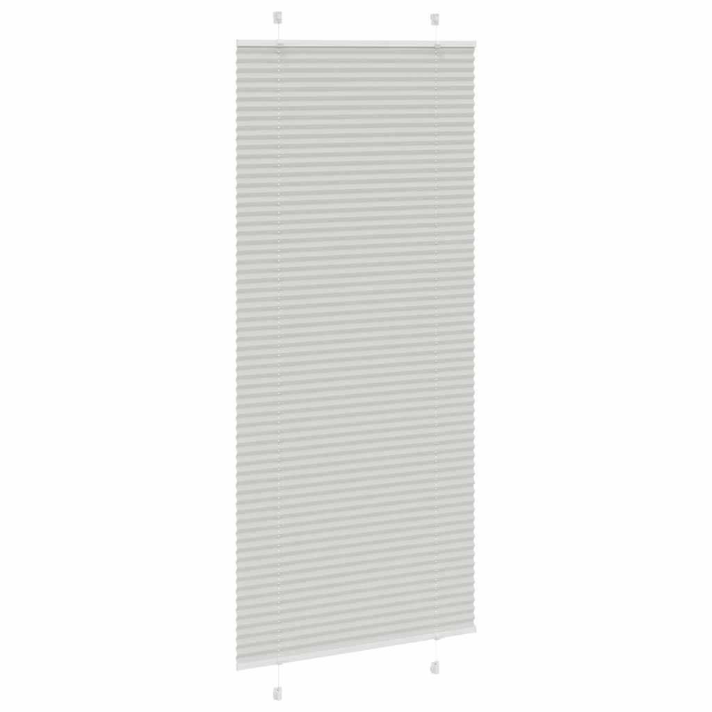 Plissee Hellgrau 85x200 cm Stoffbreite 84,4 cm Polyester
