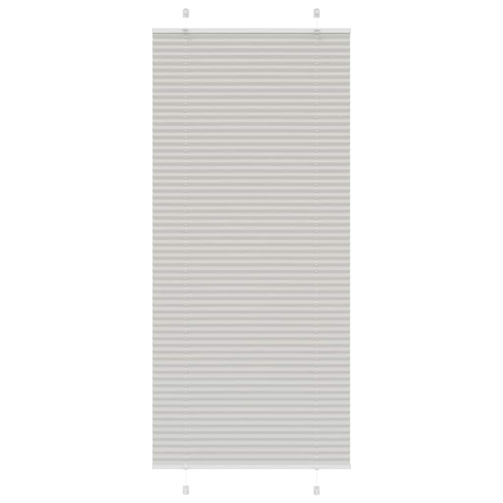 Plissee Hellgrau 90x200 cm Stoffbreite 89,4 cm Polyester