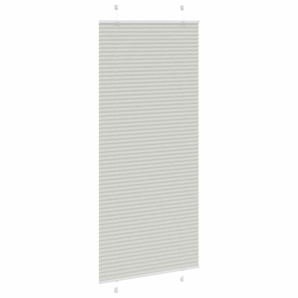 Plissee Hellgrau 90x200 cm Stoffbreite 89,4 cm Polyester