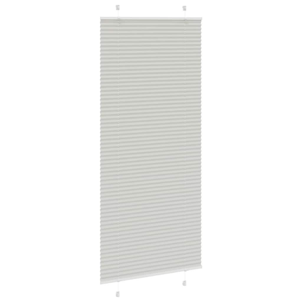 Plissee Hellgrau 95x200 cm Stoffbreite 94,4 cm Polyester