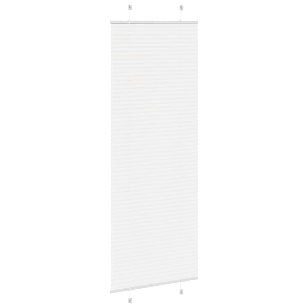 Plissee Weiß 75x200 cm Stoffbreite 74,4 cm Polyester