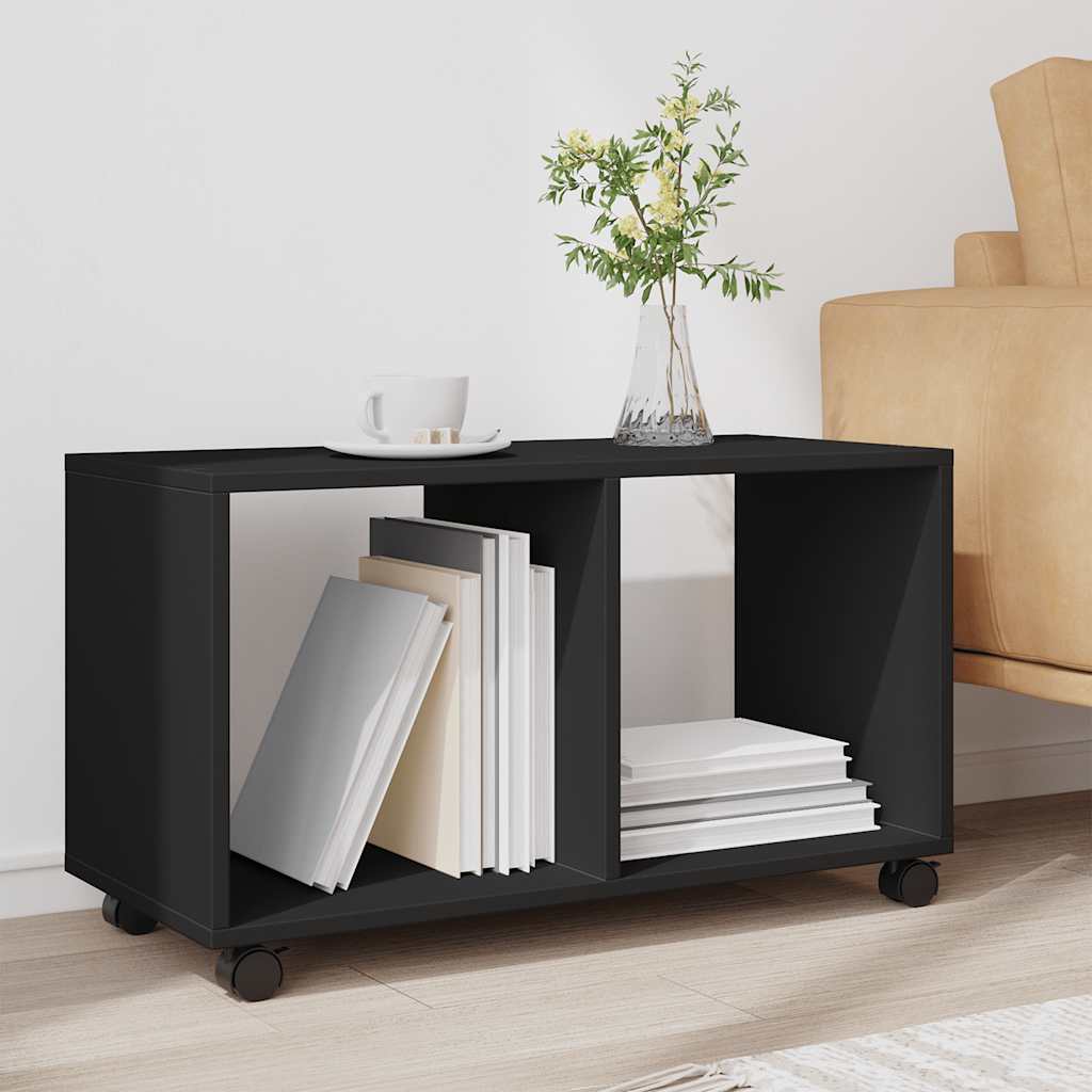 Rollschrank Schwarz 72x33x42,5 cm Holzwerkstoff