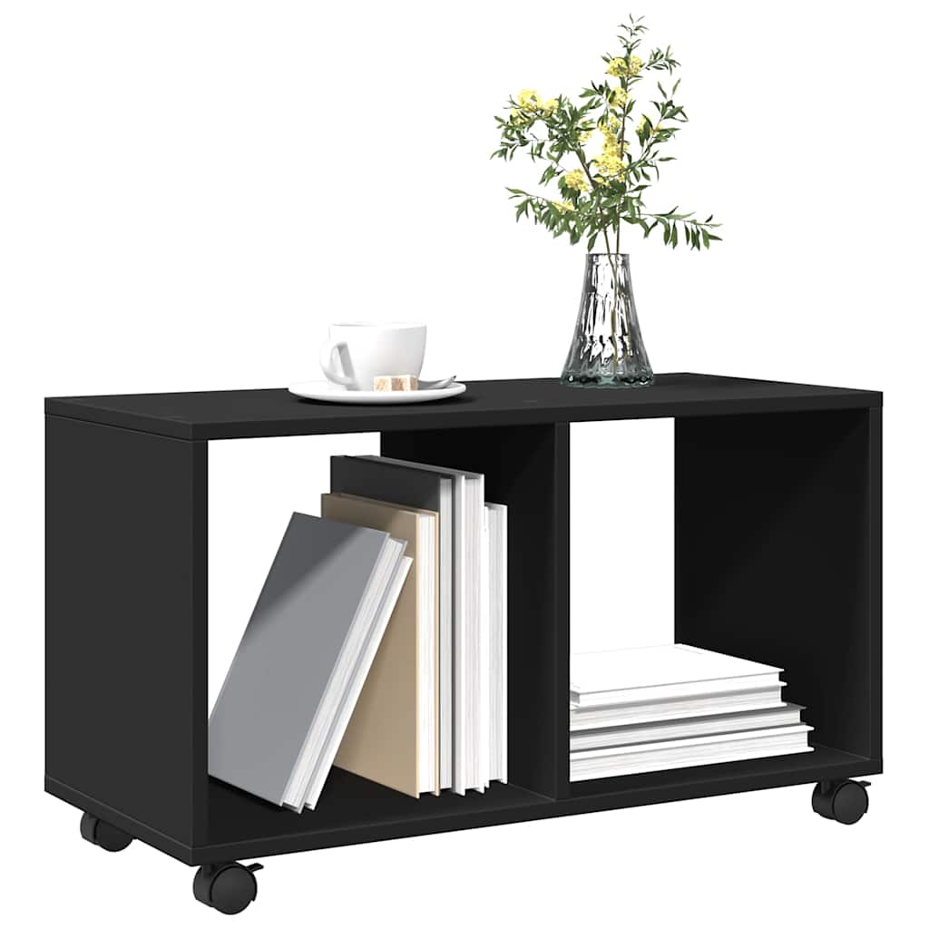 Rollschrank Schwarz 72x33x42,5 cm Holzwerkstoff