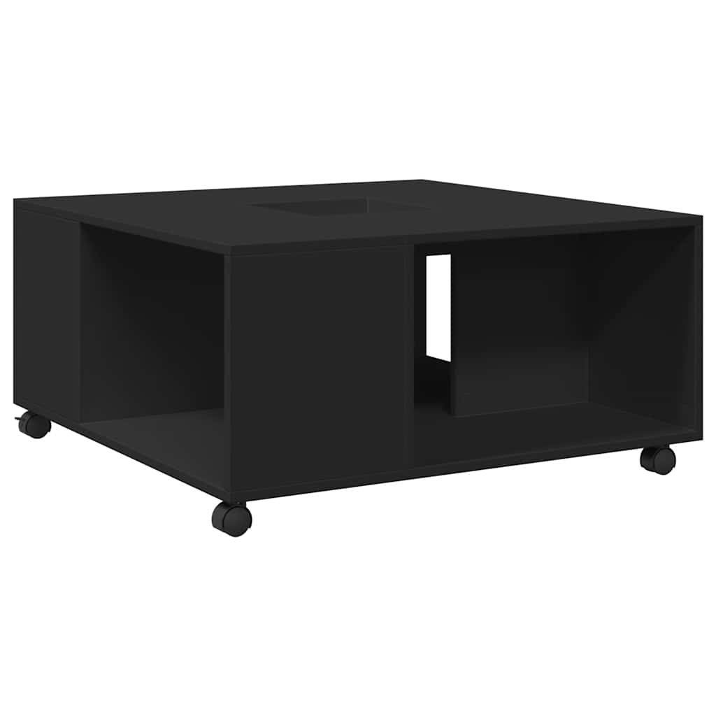 Couchtisch Schwarz 80x80x40 cm Holzwerkstoff
