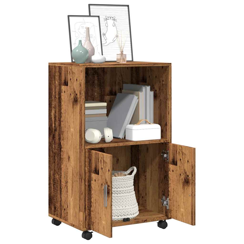 Rollschrank Altholz-Optik 55x40x91 cm Holzwerkstoff